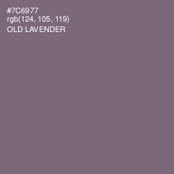 #7C6977 - Old Lavender Color Image