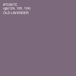 #7C697C - Old Lavender Color Image
