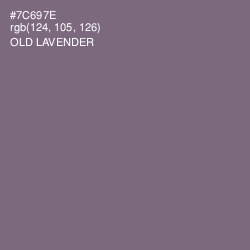 #7C697E - Old Lavender Color Image