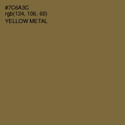 #7C6A3C - Yellow Metal Color Image