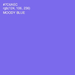 #7C6AEC - Moody Blue Color Image