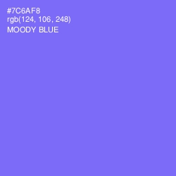 #7C6AF8 - Moody Blue Color Image