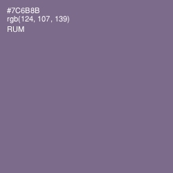 #7C6B8B - Rum Color Image