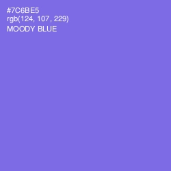 #7C6BE5 - Moody Blue Color Image