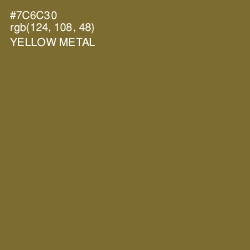 #7C6C30 - Yellow Metal Color Image