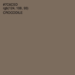 #7C6C5D - Crocodile Color Image