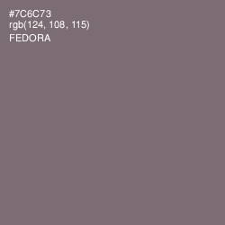 #7C6C73 - Fedora Color Image