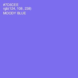 #7C6CEE - Moody Blue Color Image