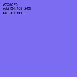 #7C6CF2 - Moody Blue Color Image