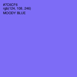 #7C6CF6 - Moody Blue Color Image