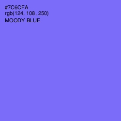 #7C6CFA - Moody Blue Color Image