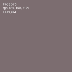 #7C6D70 - Fedora Color Image
