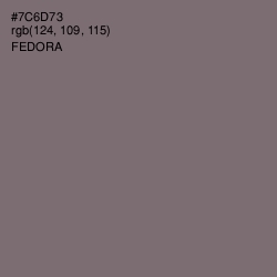 #7C6D73 - Fedora Color Image