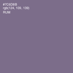 #7C6D8B - Rum Color Image