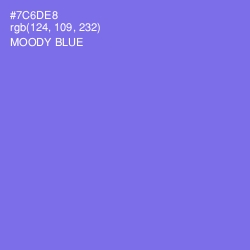 #7C6DE8 - Moody Blue Color Image