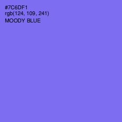 #7C6DF1 - Moody Blue Color Image