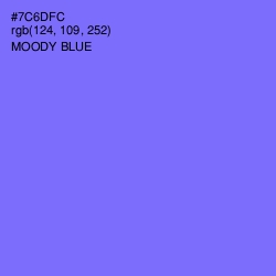 #7C6DFC - Moody Blue Color Image