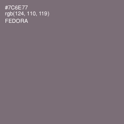 #7C6E77 - Fedora Color Image