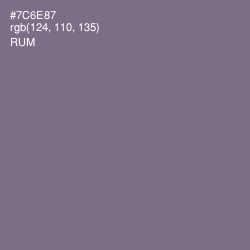 #7C6E87 - Rum Color Image