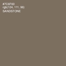 #7C6F60 - Sandstone Color Image