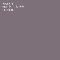 #7C6F76 - Fedora Color Image