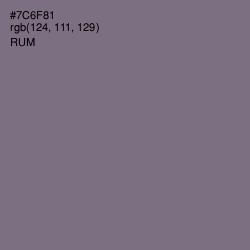 #7C6F81 - Rum Color Image