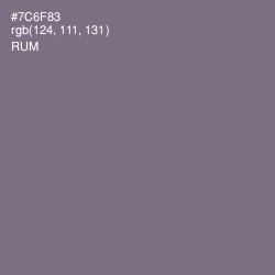 #7C6F83 - Rum Color Image