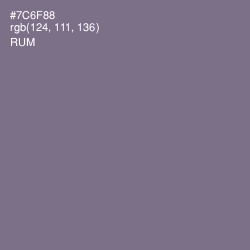 #7C6F88 - Rum Color Image