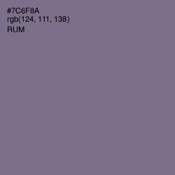 #7C6F8A - Rum Color Image