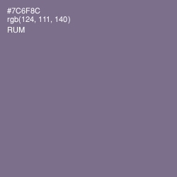 #7C6F8C - Rum Color Image