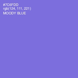 #7C6FDD - Moody Blue Color Image