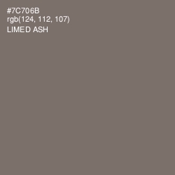 #7C706B - Limed Ash Color Image