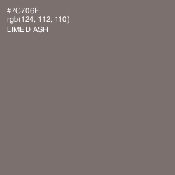 #7C706E - Limed Ash Color Image
