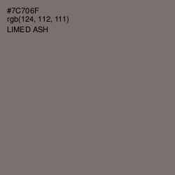 #7C706F - Limed Ash Color Image