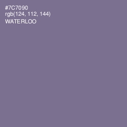 #7C7090 - Waterloo  Color Image