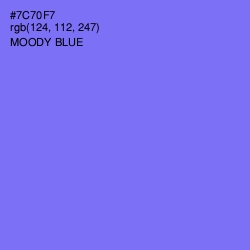 #7C70F7 - Moody Blue Color Image