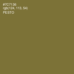 #7C7136 - Pesto Color Image