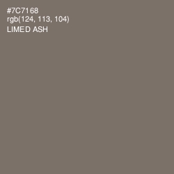 #7C7168 - Limed Ash Color Image