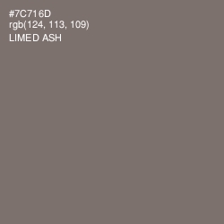 #7C716D - Limed Ash Color Image
