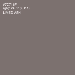 #7C716F - Limed Ash Color Image