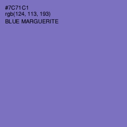 #7C71C1 - Blue Marguerite Color Image