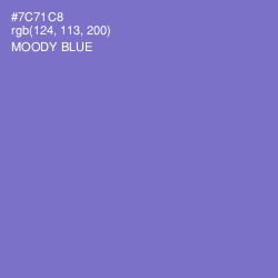 #7C71C8 - Moody Blue Color Image