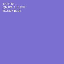 #7C71D1 - Moody Blue Color Image