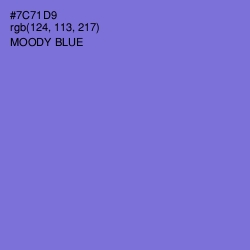 #7C71D9 - Moody Blue Color Image