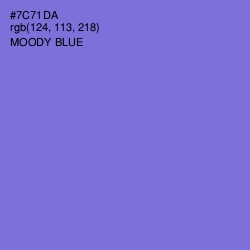 #7C71DA - Moody Blue Color Image