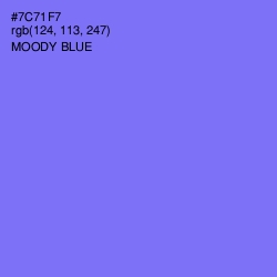 #7C71F7 - Moody Blue Color Image