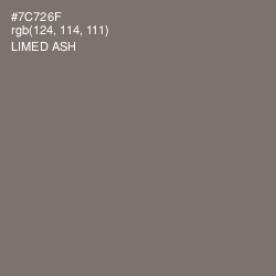 #7C726F - Limed Ash Color Image