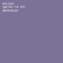 #7C7297 - Waterloo  Color Image