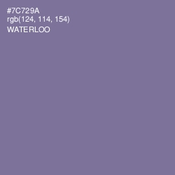 #7C729A - Waterloo  Color Image