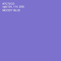 #7C72CD - Moody Blue Color Image